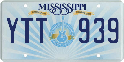 MS license plate YTT939