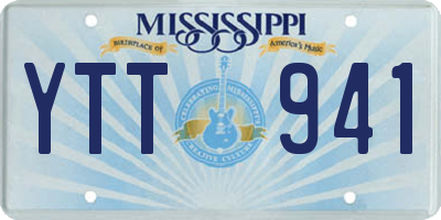 MS license plate YTT941