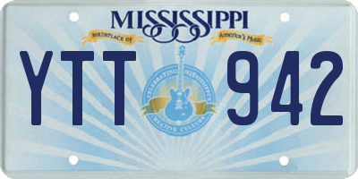 MS license plate YTT942