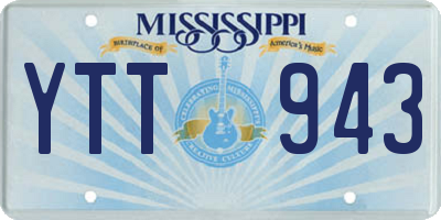 MS license plate YTT943