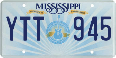 MS license plate YTT945