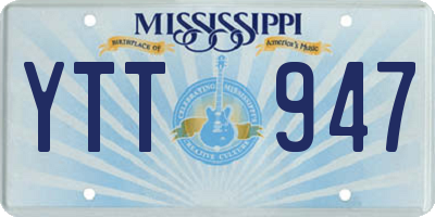 MS license plate YTT947