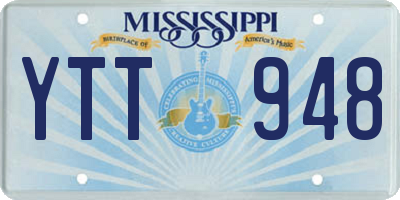 MS license plate YTT948