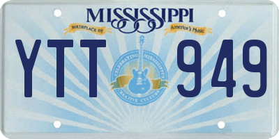 MS license plate YTT949
