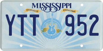 MS license plate YTT952