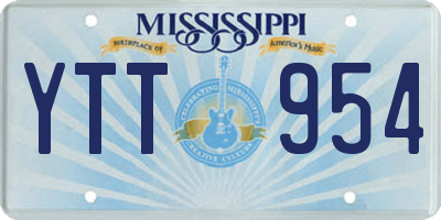 MS license plate YTT954