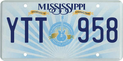 MS license plate YTT958