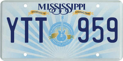 MS license plate YTT959