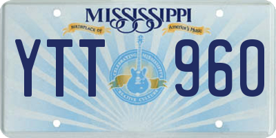 MS license plate YTT960