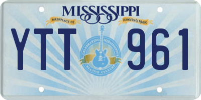 MS license plate YTT961
