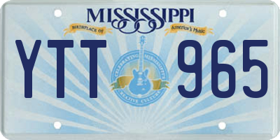 MS license plate YTT965