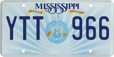 MS license plate YTT966
