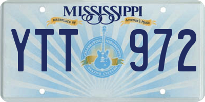 MS license plate YTT972
