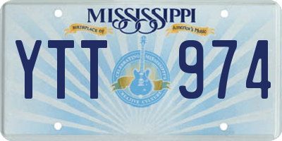 MS license plate YTT974