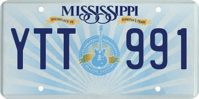 MS license plate YTT991