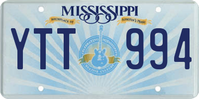 MS license plate YTT994