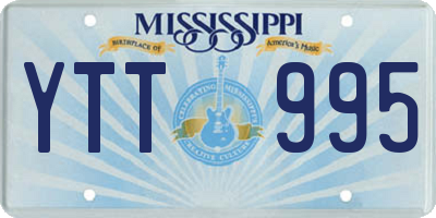 MS license plate YTT995
