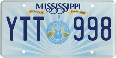 MS license plate YTT998