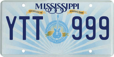MS license plate YTT999