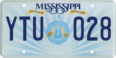 MS license plate YTU028