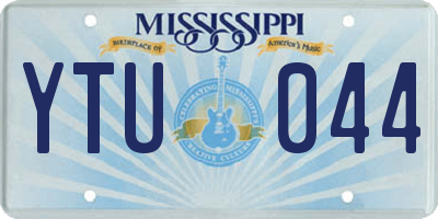 MS license plate YTU044