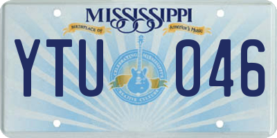 MS license plate YTU046