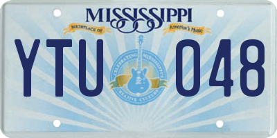 MS license plate YTU048