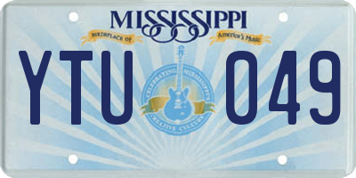 MS license plate YTU049