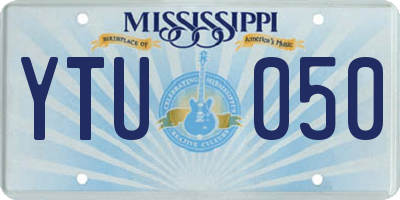 MS license plate YTU050