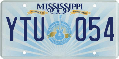 MS license plate YTU054