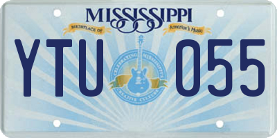 MS license plate YTU055