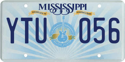 MS license plate YTU056