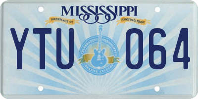 MS license plate YTU064