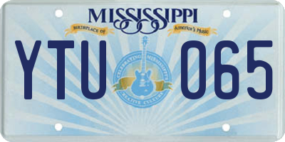 MS license plate YTU065