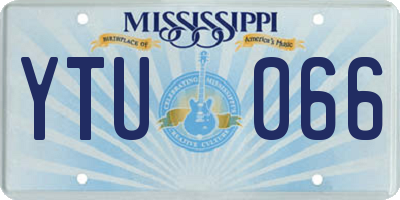 MS license plate YTU066