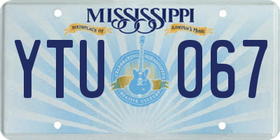 MS license plate YTU067