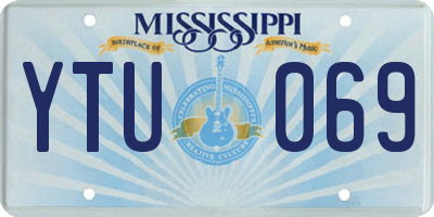 MS license plate YTU069