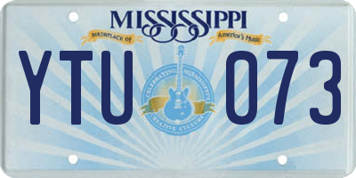 MS license plate YTU073