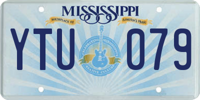 MS license plate YTU079