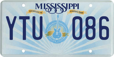 MS license plate YTU086