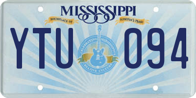 MS license plate YTU094
