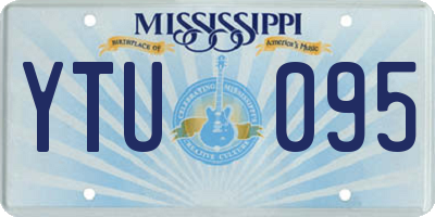 MS license plate YTU095