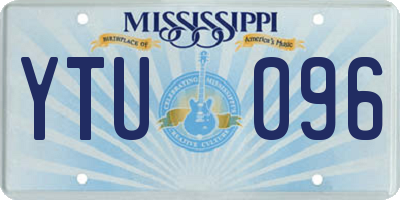 MS license plate YTU096