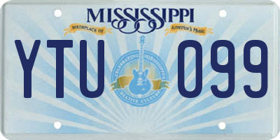 MS license plate YTU099