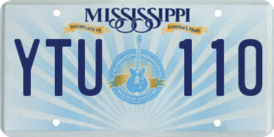 MS license plate YTU110