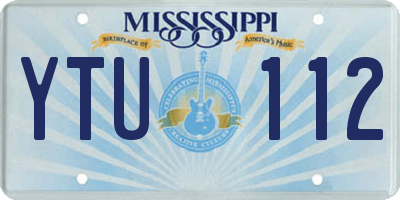 MS license plate YTU112