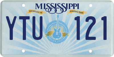 MS license plate YTU121