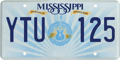 MS license plate YTU125