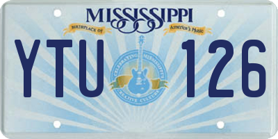 MS license plate YTU126