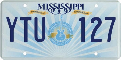MS license plate YTU127